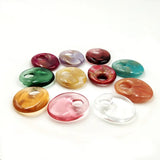 50 PCS Acrylic Oval Pendant Charms For Jewelry Making