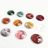 50 PCS Acrylic Oval Pendant Charms For Jewelry Making