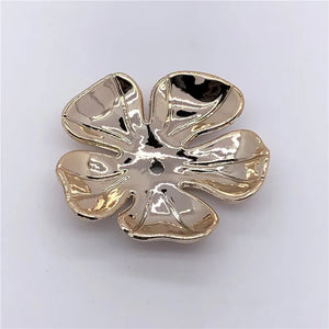 50 PCS 36-38mm Acrylic Shell Flower Bead Caps Tray Jewelry Findings