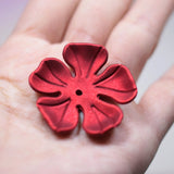 50 PCS 36mm Red Petals Acrylic Flower Bead Cap DIY Jewelry Accessory