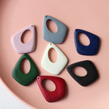 50 PCS Water Drop Wood Pendant Charms for DIY Jewelry Making