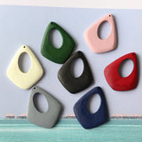 50 PCS Water Drop Wood Pendant Charms for DIY Jewelry Making