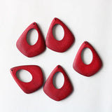 50 PCS Water Drop Wood Pendant Charms for DIY Jewelry Making