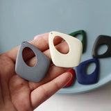50 PCS Water Drop Wood Pendant Charms for DIY Jewelry Making