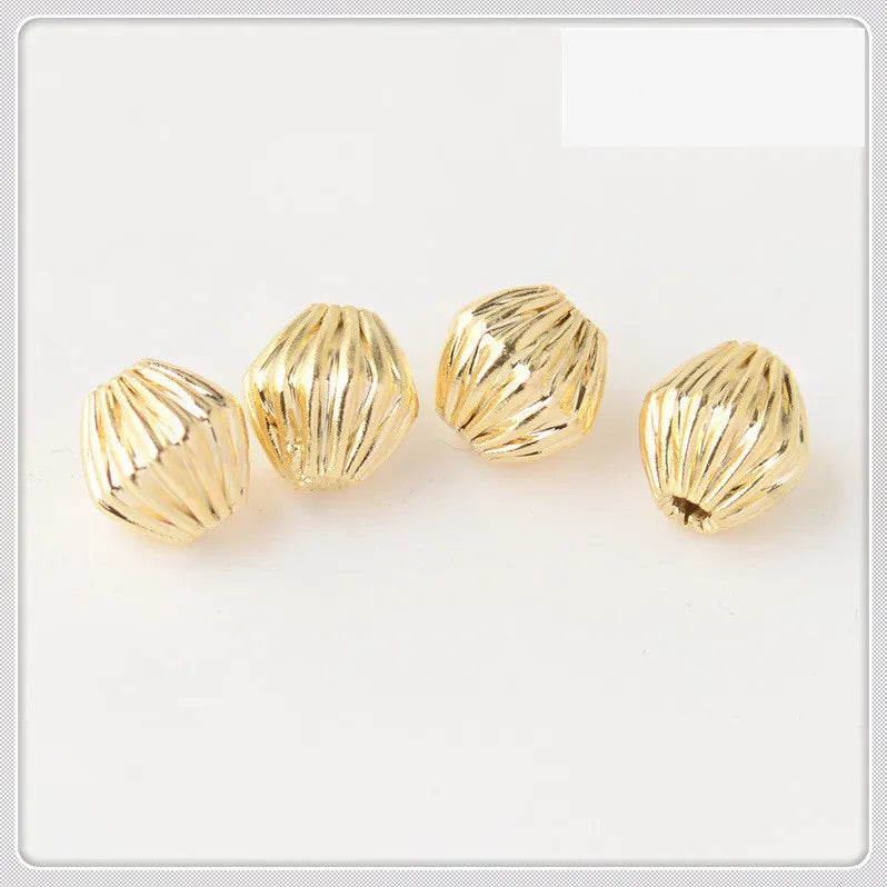 50 PCS 4mm 5mm Brass Rhombus Beads Spacer For DIY Jewelry Making