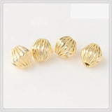 50 PCS 4mm 5mm Brass Rhombus Beads Spacer For DIY Jewelry Making