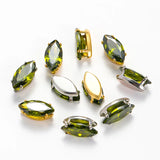 50 PCS 5x10mm Horse Eye Crystal Zircon DIY Jewelry Accessories