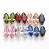 50 PCS 5x10mm Horse Eye Crystal Zircon DIY Jewelry Accessories