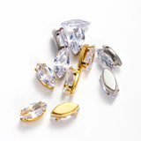 50 PCS 5x10mm Horse Eye Crystal Zircon DIY Jewelry Accessories