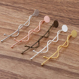 50 PCS Hair Clip Settings Metal Barrettes DIY Hair Clips Blank Hairpin Base