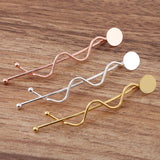 50 PCS Hair Clip Settings Metal Barrettes DIY Hair Clips Blank Hairpin Base
