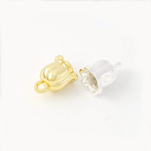 50 PCS 7x8mm Flowers Tassels Caps Pendant Charms DIY Jewelry Making Material