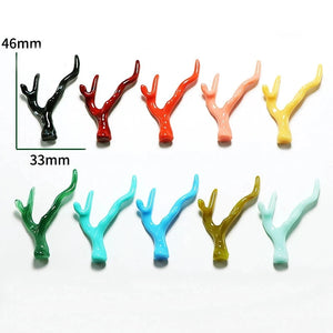 50 PCS Acrylic Coral Branch Pendant DIY Jewelry Making Materials