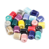 50 PCS Ceramic Cylinder Beads DIY Spacer Loose Bead Jewelry Making