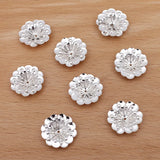 50 PCS Gold/Silver Plated 5x16mm Double-layer Copper Flower Bead Caps