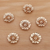 50 PCS Gold/Silver Plated 5x16mm Double-layer Copper Flower Bead Caps