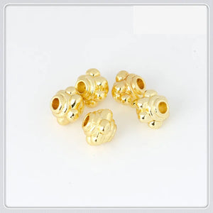 50 PCS Metal Brass Lantern Spacer Beads for Jewelry Making
