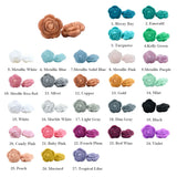 50 PCS Mini Rose Silicone Beads Baby Teething Necklace Chewable Toy Teether