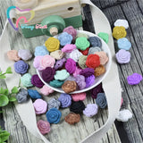50 PCS Mini Rose Silicone Beads Baby Teething Necklace Chewable Toy Teether