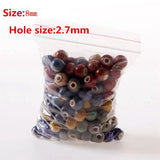 50 Ceramic Beads DIY Porcelain Spacer Jewelry Making