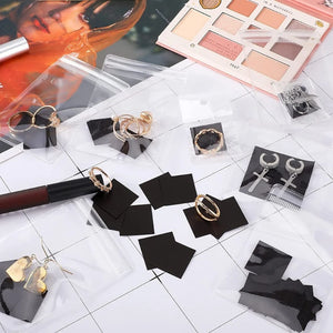 50 PCS Zipper Bag & 50 PCS Anti Tarnish Strips for Jewelry Storage