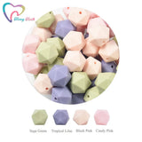 50 PCS Silicone Icosahedron Beads BPA Baby Teething Teether DIY Jewelry