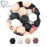 50 PCS Silicone Icosahedron Beads BPA Baby Teething Teether DIY Jewelry