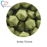 50 PCS Silicone Icosahedron Beads BPA Baby Teething Teether DIY Jewelry