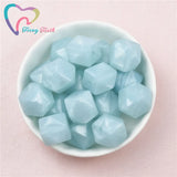 50 PCS Silicone Beads Teething Hexagon 14-17 MM Chewable Bead Teeth Necklace