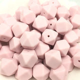 50 PCS Large 17 MM Geometric Silicone Beads Mix Colors DIY Necklace/Bracelet