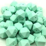 50 PCS Large 17 MM Geometric Silicone Beads Mix Colors DIY Necklace/Bracelet