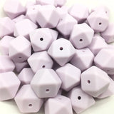 50 PCS Large 17 MM Geometric Silicone Beads Mix Colors DIY Necklace/Bracelet