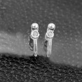 50 PCS Stainless Steel Ear Clip Transparent for Jewelry Making Prevent Allergies