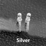 50 PCS Stainless Steel Ear Clip Transparent for Jewelry Making Prevent Allergies