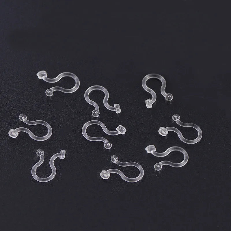 50 PCS Transparent Ear Clip Jewelry Making DIY Component