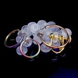 50 PCS Soft Silicone Anti-Pain Pad Ear Clip for Earrings DIY Jewelry