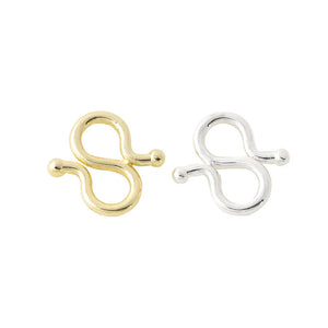 50 PCS Gold Plated Necklace S Button Bracelet Necklace Buckle