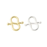 50 PCS Gold Plated Necklace S Button Bracelet Necklace Buckle