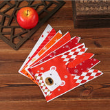 50 PCS Christmas Rabbit Ear Bags Cookie Plastic Bags&Candy Gift Bags