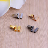50 PCS Copper Cube Tube Charm For Jewelry DIY Making