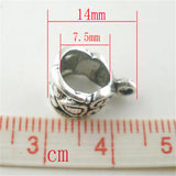 50 Pcs Silver Alloy Bails Beads 14x8mm DIY Jewelry Making Findings