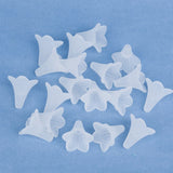 50 Frosted Acrylic Lily Flower Beads 22x22mm DIY Jewelry Making Accessories