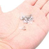 50-Pack 22G Nose Studs 316L Steel Clear CZ Nostril Pin Studs Piercing Jewelry