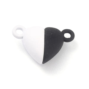 50 Pairs Magnetic Love Heart Clasps for DIY Couple Bracelets Necklace