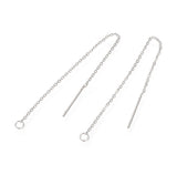 50 Pairs Stainless Steel Earring Findings Ear Threads Long Ear Line Chain