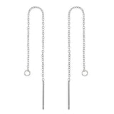 50 Pairs Stainless Steel Earring Findings Ear Threads Long Ear Line Chain