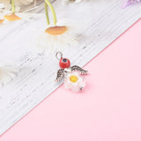50 Pcs Angel Fairy Glass Pendants Evil Eye Lampwork Beads Charms