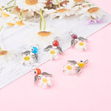 50 Pcs Angel Fairy Glass Pendants Evil Eye Lampwork Beads Charms