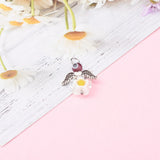 50 Pcs Angel Fairy Glass Pendants Evil Eye Lampwork Beads Charms