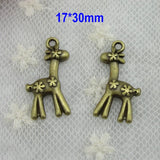 50 Pcs Baby Deer Charms Pendant, Antique Bronze Tone, 2 Sides and 3D